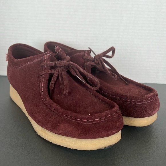 Clarks Shoes - Clark’s Comfort Chukka Boots Suede Maroon Burgundy Color Size 9